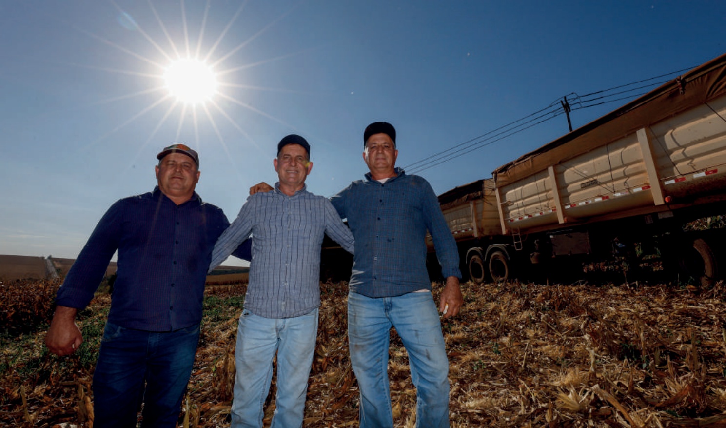 Irm&atilde;os Osmar, S&eacute;rgio e Edson Marangoni: cooperados em F&ecirc;nix (PR)