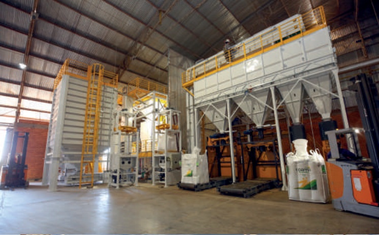 Estrutura interna da Unidade de Beneficiamento de Sementes