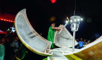 Entrega do fogo simb&oacute;lico