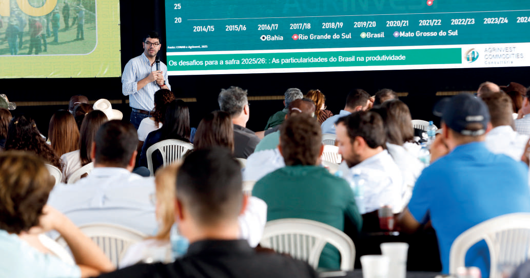 Jeferson Souza, da Agrinvest, abordou o cen&aacute;rio atual e perspectiva para o mercado agr&iacute;cola