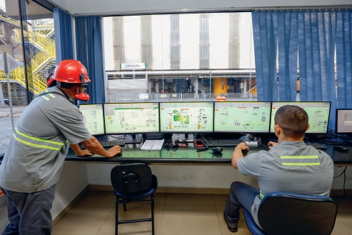 Painel de controle da ind&uacute;stria