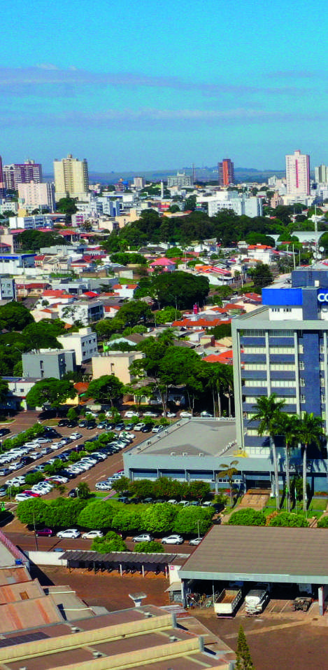 Foto a&eacute;rea da Administra&ccedil;&atilde;o Central da Coamo em Campo Mour&atilde;o (PR).