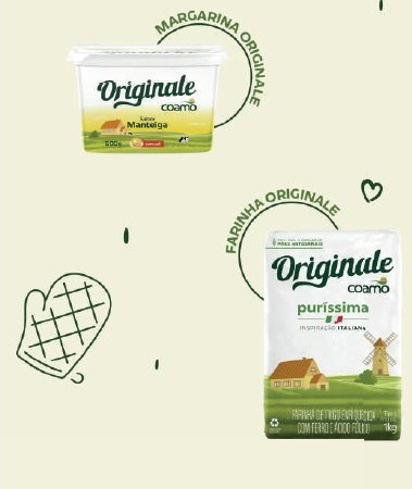Pote da Margarina Originale Coamo sabor Manteiga.